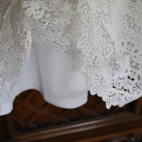 MY MICHELLE Sleeveless Lace Overlay Popover A-line Dress NWT! - White, Size 4 - Picture 11 of 16